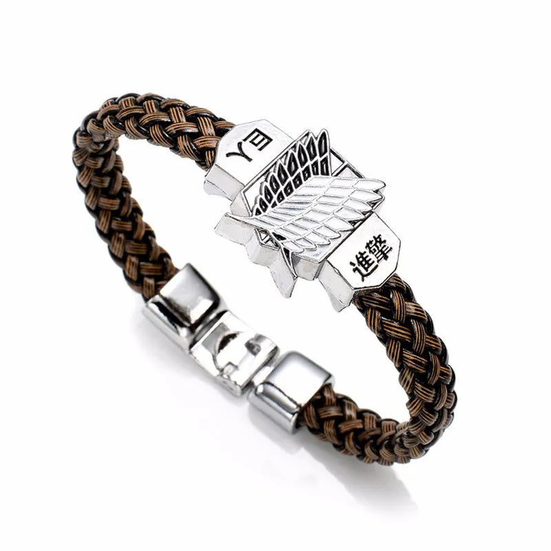 Pulsera Cuero Unisex Attack On Titan