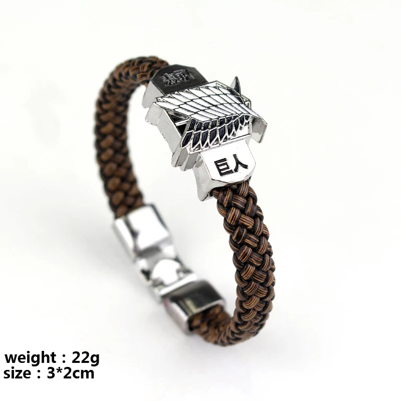 Pulsera Cuero Unisex Attack On Titan