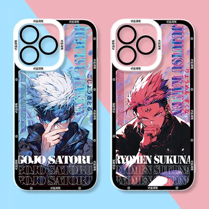 Funda iPhone Silicona Jujutsu Kaisen Sukuna & Gojo