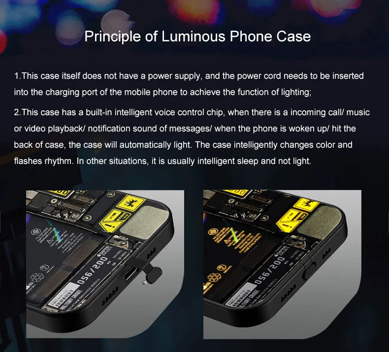 Fundas LED iPhone Cyberpunk