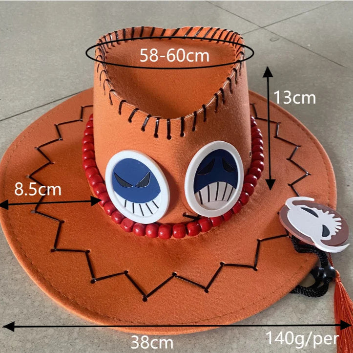 Sombrero de Cosplay Unisex de Portgas D. Ace - One Piece