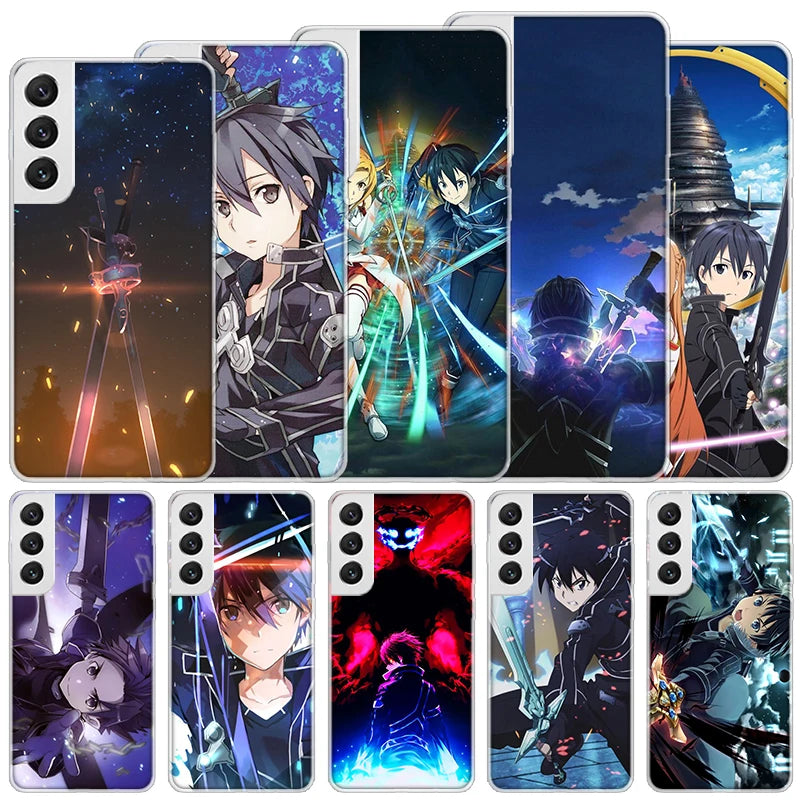 Funda Samsung S22-S23-S24 Kirito & Asuna Sword Art Online