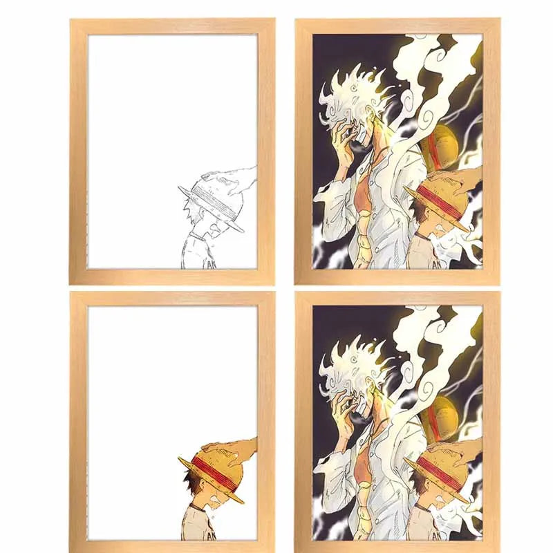 Marco de Luz Luffy & Luffy Gear 5 One Piece