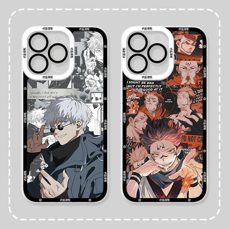Funda iPhone Silicona Jujutsu Kaisen Sukuna & Gojo