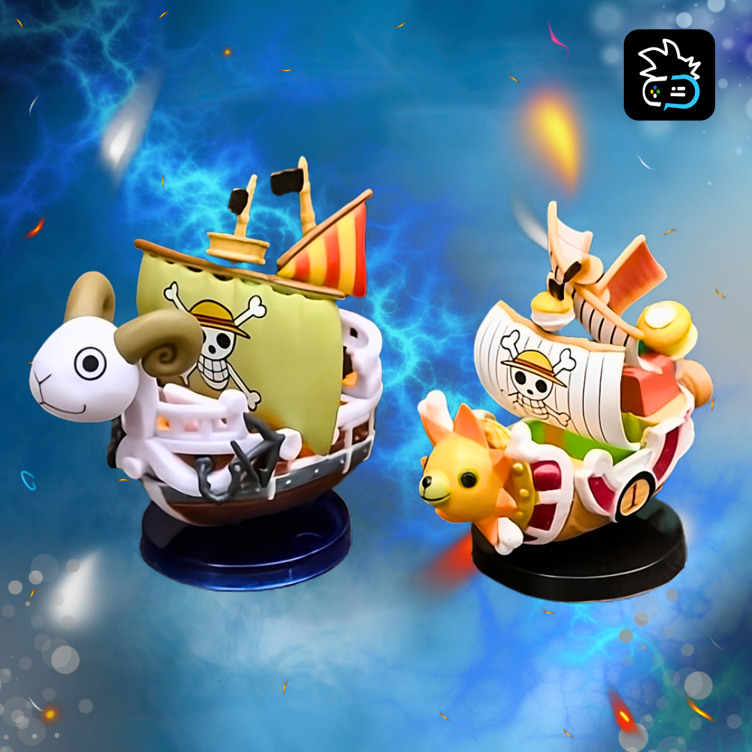 One Piece Thousand Suunny &amp;amp; Going Merry Boat Figures 7cm