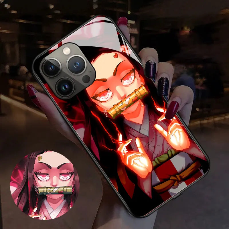 Nezuko Demon Slayer LED iPhone Case