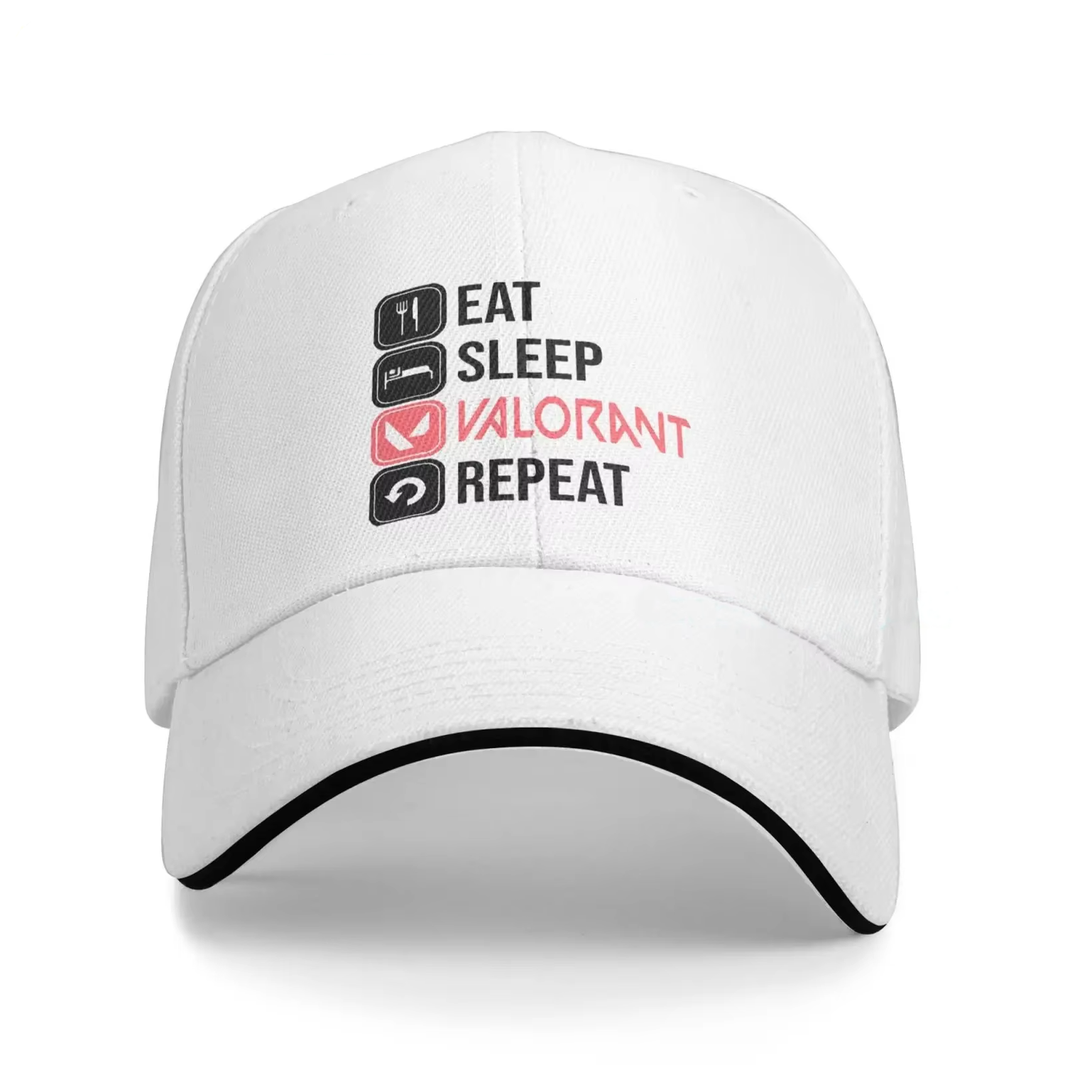 Gorra Unisex Eat Sleep Valorant Repeat