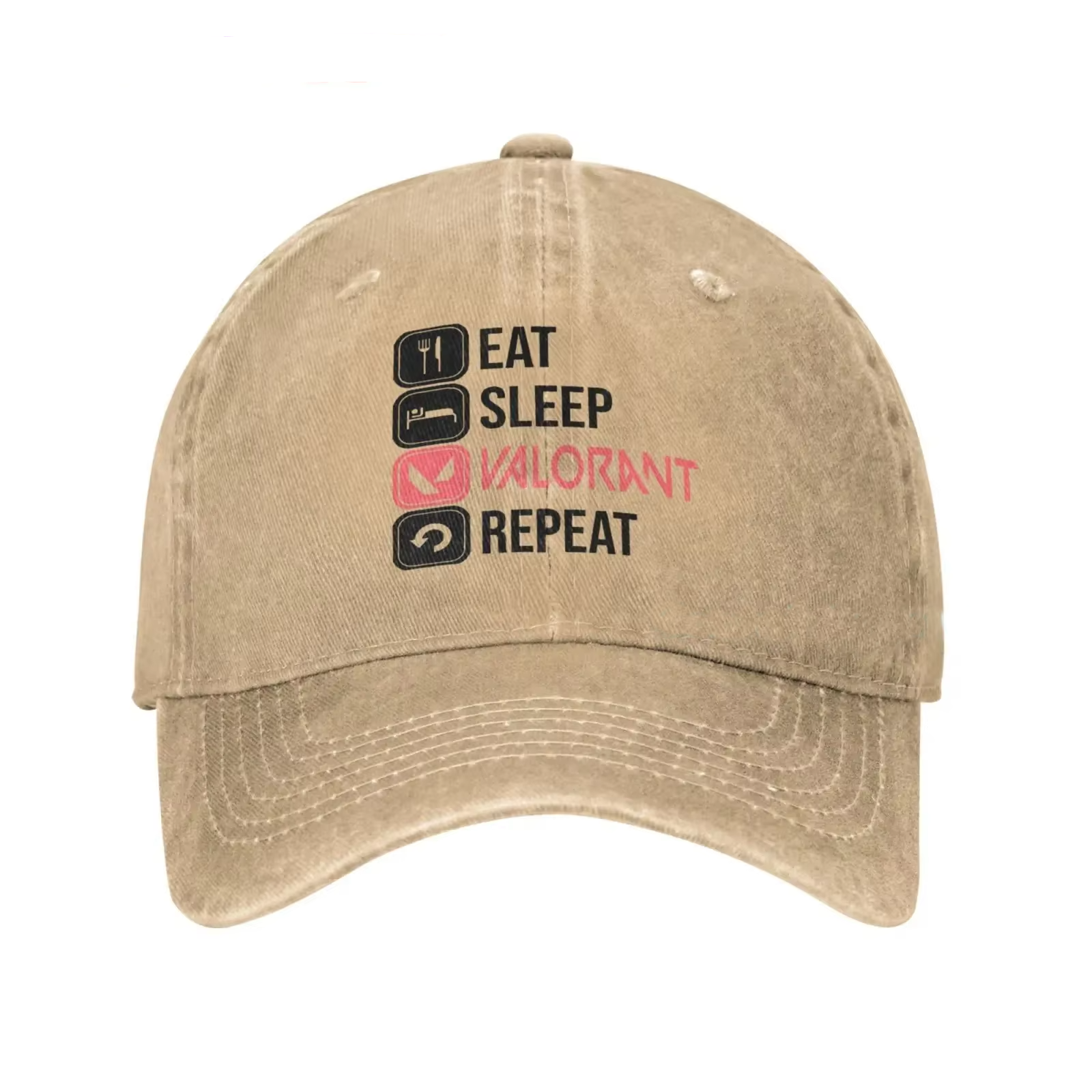 Gorra Unisex Eat Sleep Valorant Repeat