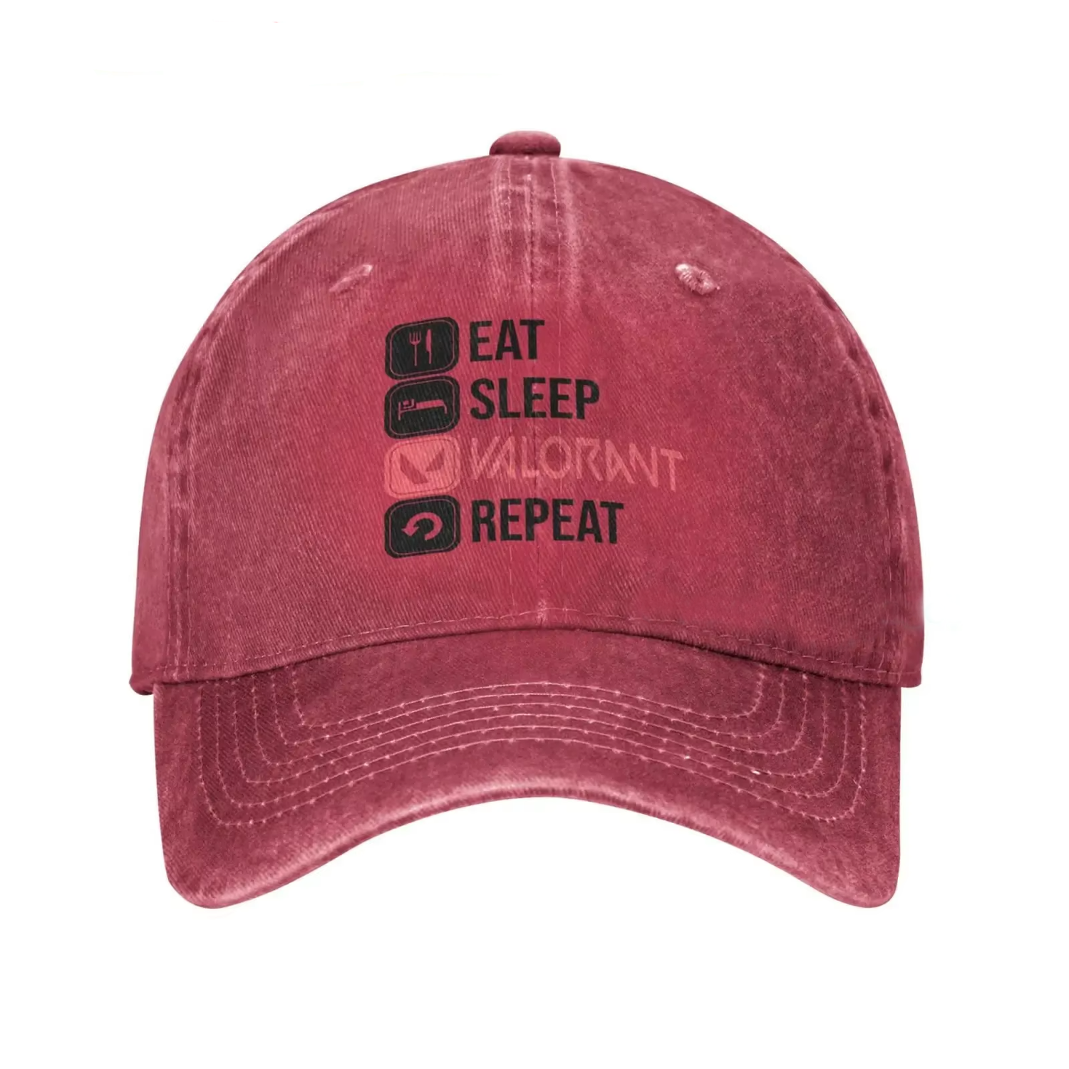 Gorra Unisex Eat Sleep Valorant Repeat