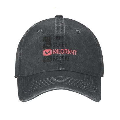 Gorra Unisex Eat Sleep Valorant Repeat