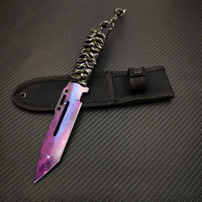 CS:GO Paracord Knife with Leather or Nylon Sheath