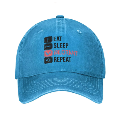 Gorra Unisex Eat Sleep Valorant Repeat