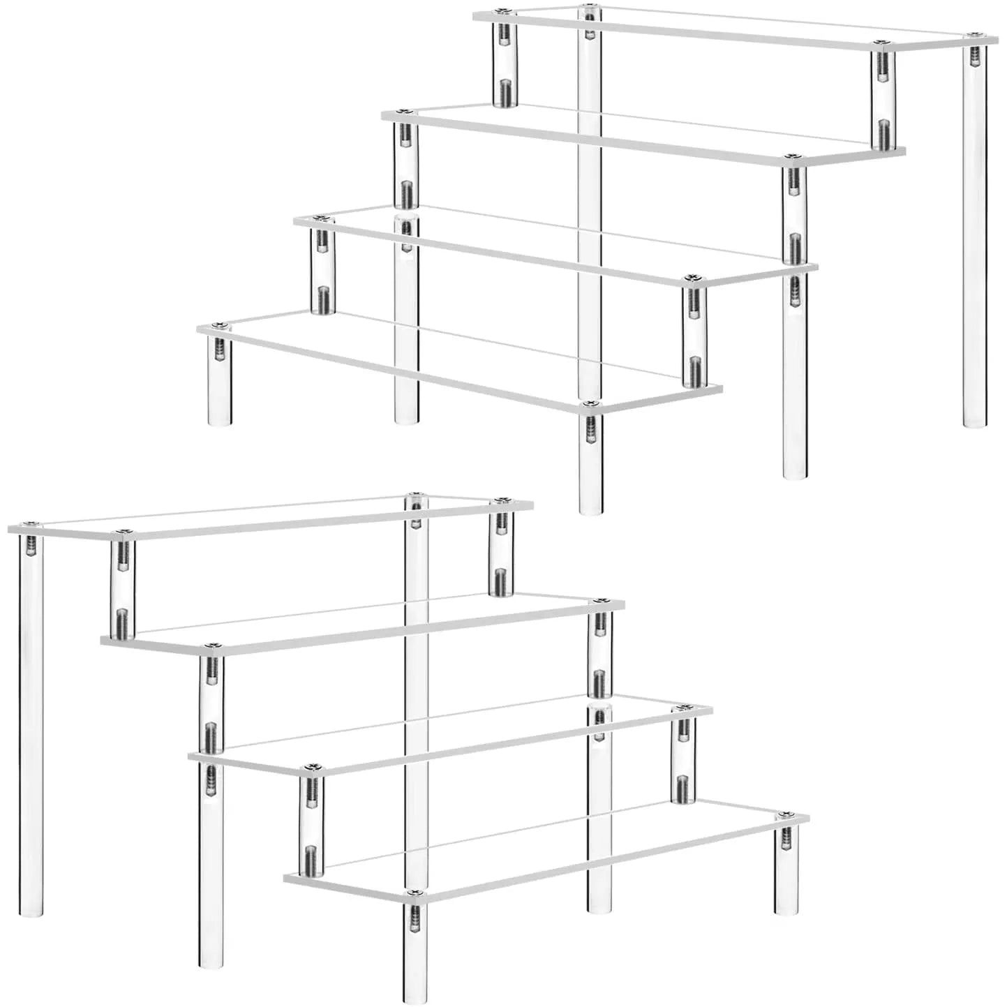 Soporte de exhibición acrílico de 1-5 niveles