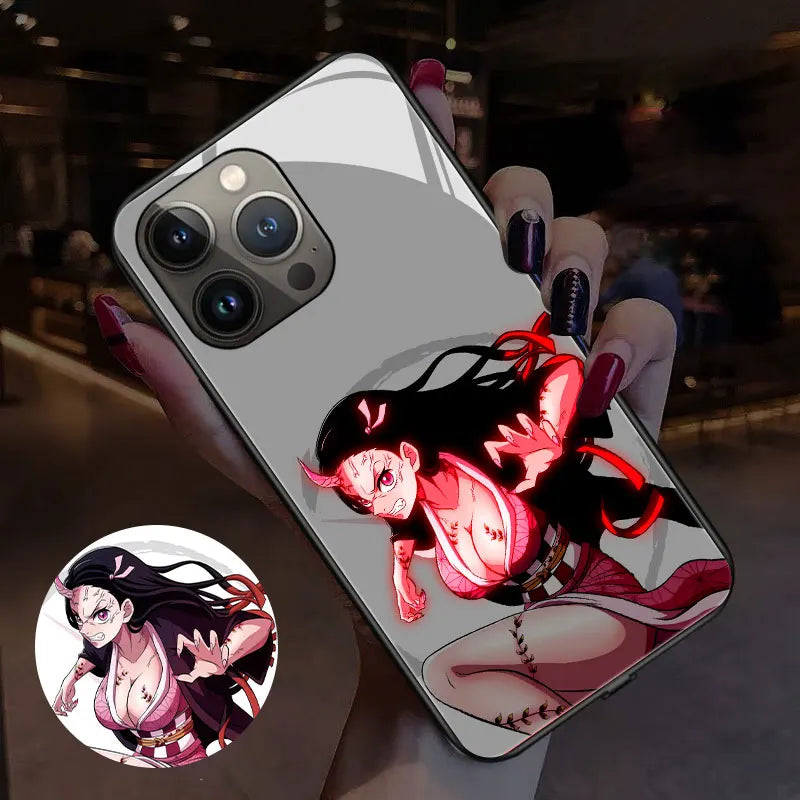 Funda LED iPhone Nezuko Demon Slayer