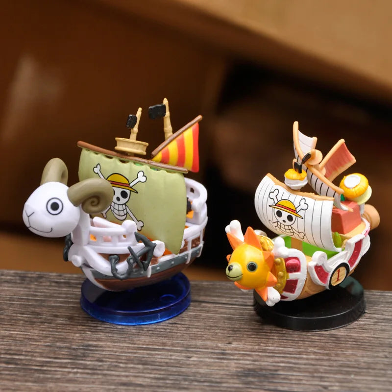 Figuras Barcos One Piece Thousand Suunny &amp; Going Merry 7cm