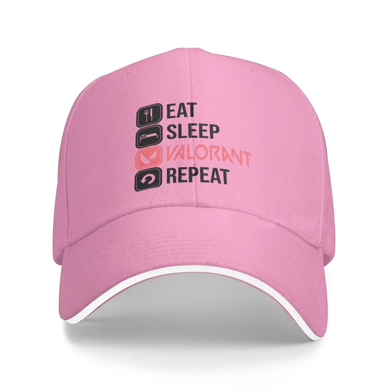 Gorra Unisex Eat Sleep Valorant Repeat