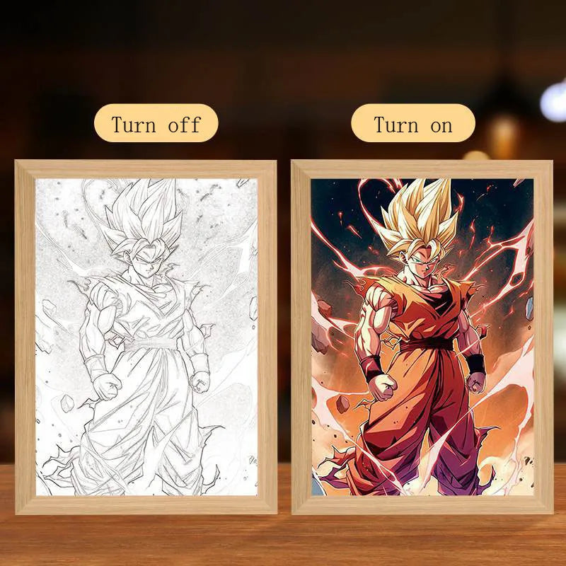 Marco de Luz Goku Super Sayan - Dragon Ball