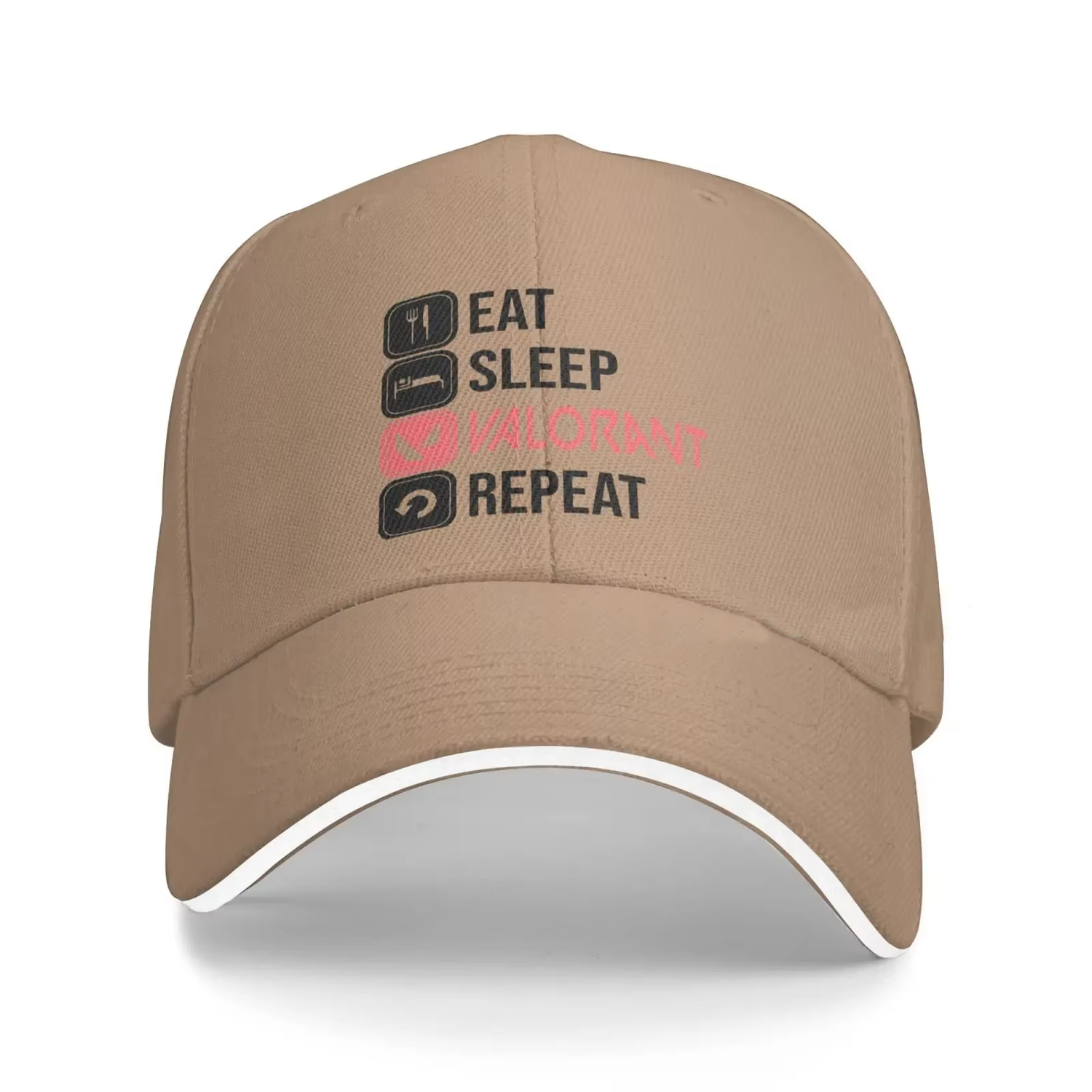 Gorra Unisex Eat Sleep Valorant Repeat