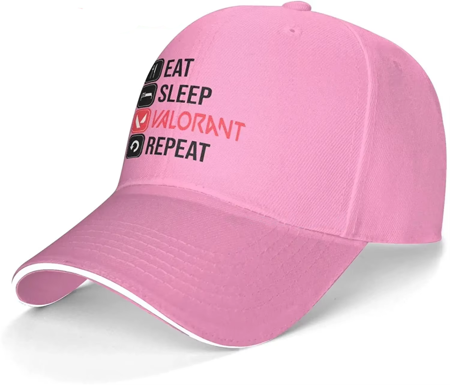 Gorra Unisex Eat Sleep Valorant Repeat